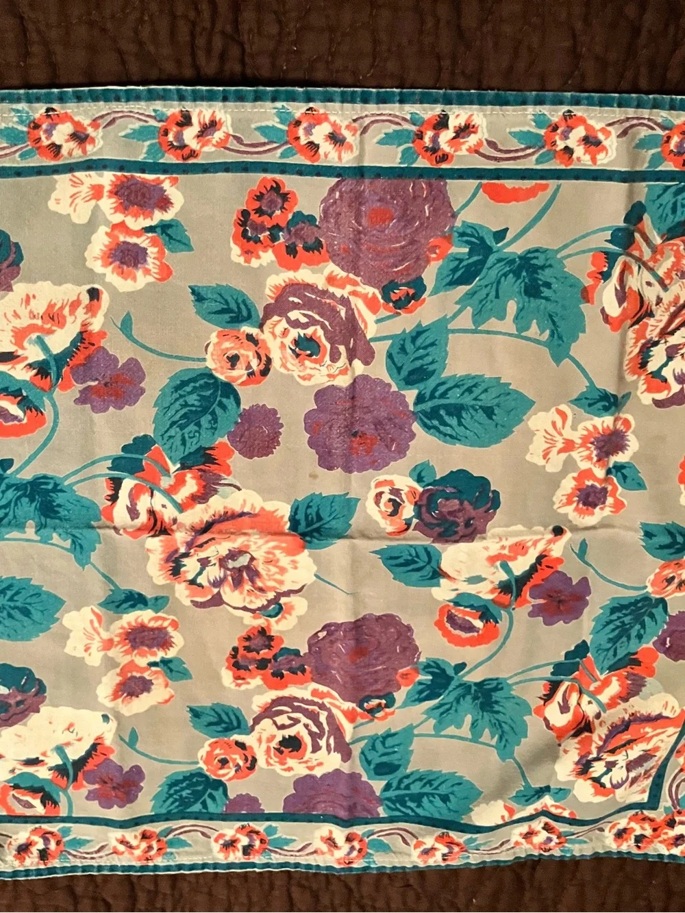 Set of Four Vintage Floral Napkins